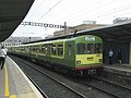 A DART train at Tara St station