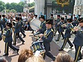 The Guards marching and playing