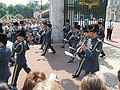 The Guards marching and playing