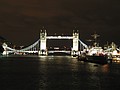 Tower Bridge from London Bridge in the night