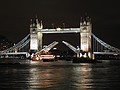 Opened Tower Bridge in the night