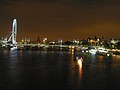 London Eye and Hungerford Bridge from Waterloo Bridge