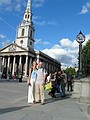 Kristina and I in front of St Martin-in-the-Fields