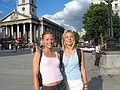 Katarina and Kristina at Trafalgar Square