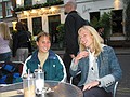 Pavla and Alex in a cafe in SOHO