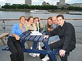 Schoolmates on the board of the Party Boat