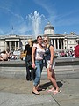 Katy and Michelle on Trafalgar Sqare