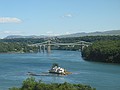 Menai Bridge in North Wales, UK