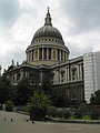 St. Paul's Cathedral with the dark sky