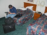 Packing in the hotel room